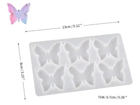 Molde silicona resina 6 mariposas iguales
